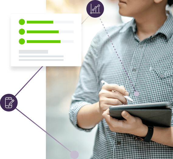 A man holds a tablet displaying "How to use data for better decisions" to enhance shopper insights and revenue growth A man holds a tablet displaying "How to use data for better decisions" to enhance shopper insights and revenue growth