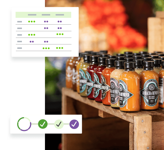 A wooden shelf features an array of products, emphasizing product variety for enhanced sales enablement